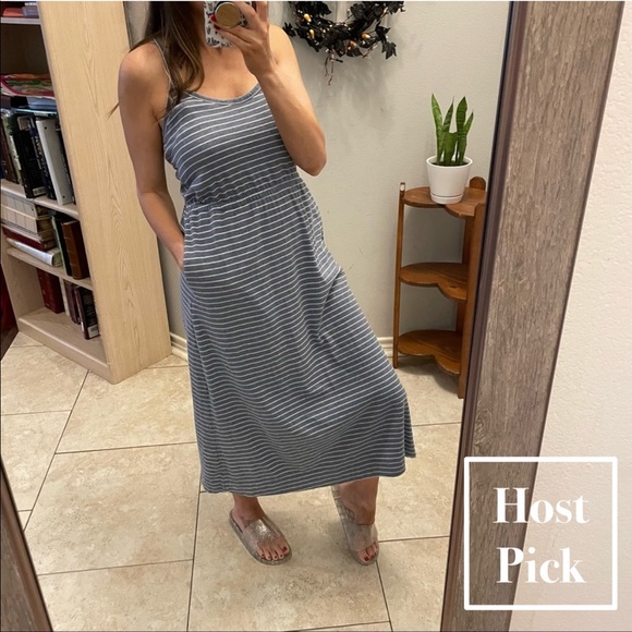 J. Crew Dresses & Skirts - J. Crew Cotton Striped Racerback Dress Blue White Women’s XS